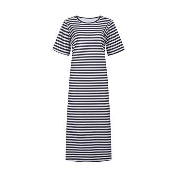 Liberté - Alma T-Shirt Dress - Black Creme Stripe